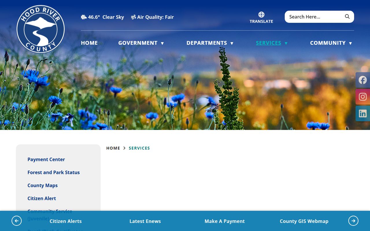 Hood River County public records request for booking records in Oregon