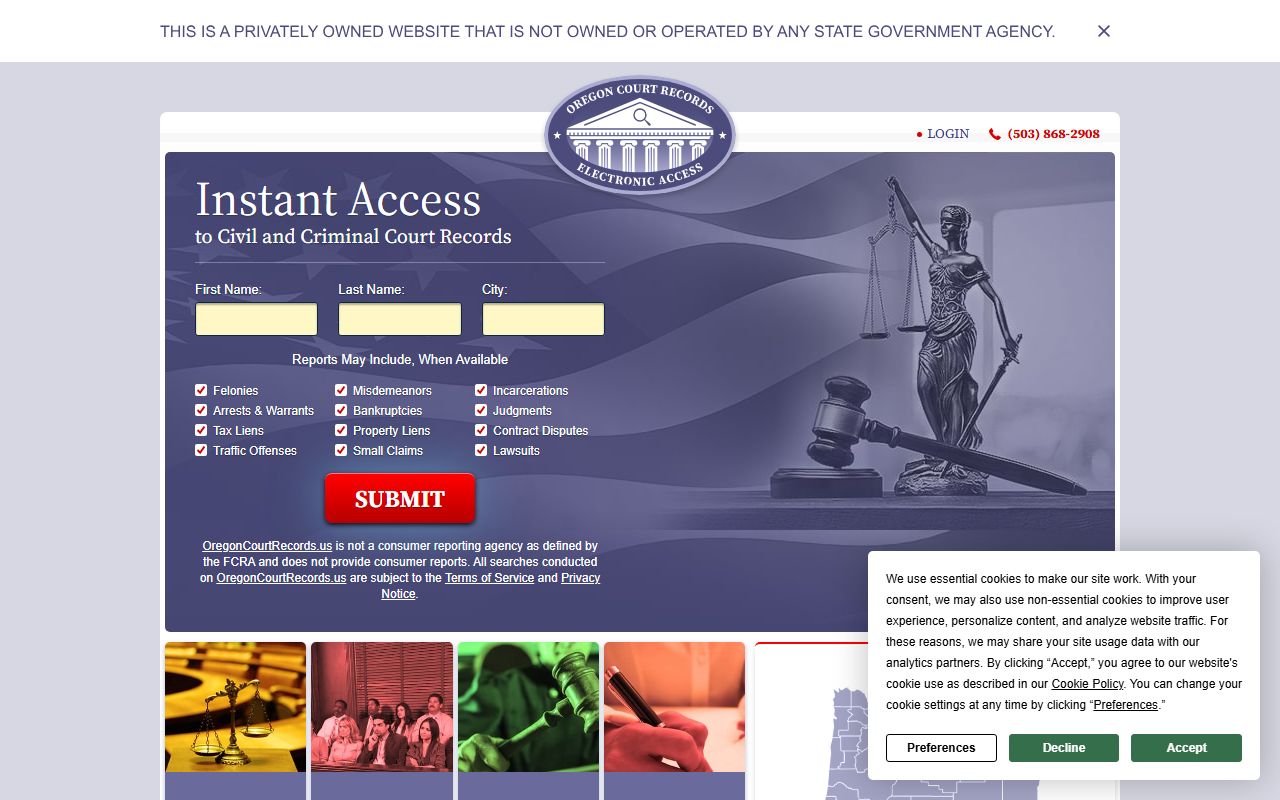 Lincoln County statewide resources for 72 hour booking records in Oregon